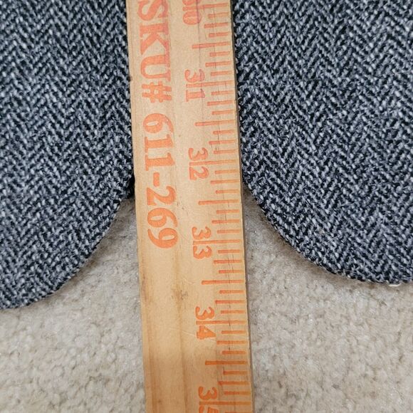 Vtg Bovet Blazer Mens 46R Gray Herringbone Tweed Wool Jacket Sportscoat Corpcore - Picture 9 of 16